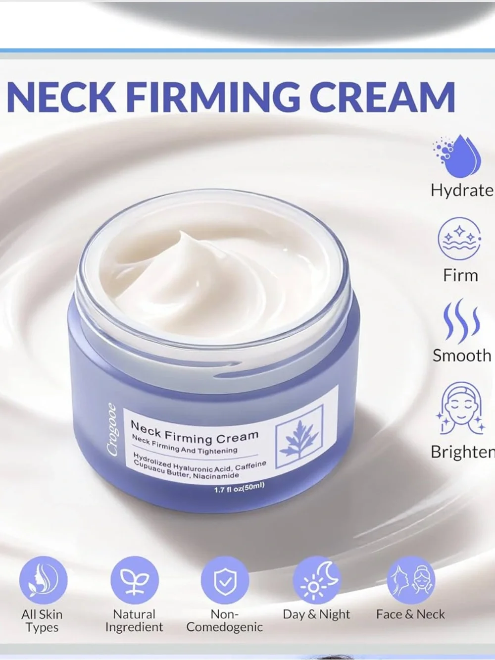 Crogooe Neck Firming and Tightening Cream - 1.7 Flo oz